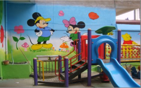 汉阴幼儿园室外彩绘